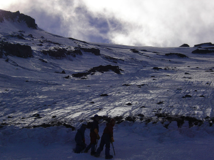 富士山で雪上訓練/Eisbahn(a frozen slope), Mt.Fuji in winter